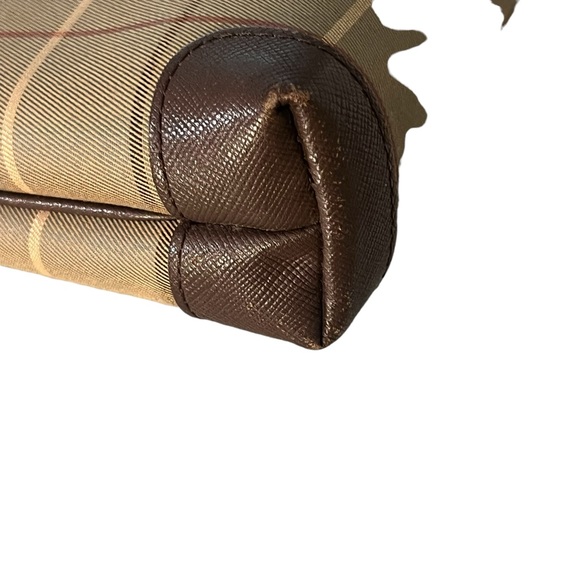 2 PACK 🌟BURBERRY🌟AUTHENTIC Vintage Window Pain Plaid Canvas Pouch +Zip Clutch - Picture 12 of 15